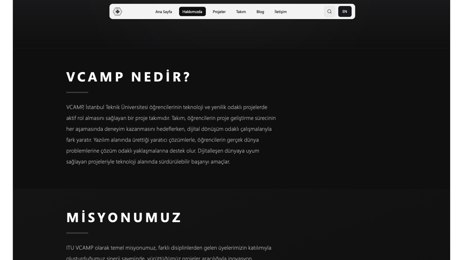 VCAMP Website & Content Platform screenshot 1